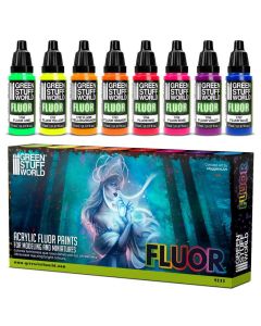 Набір акрилових фарб Green Stuff World Fluorescent Paints: Set x8 Fluor (17 ml)