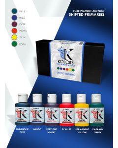 Набір акрилових фарб Kimera Kolors: Pure Pigments Expansion Set 2: Shifted Primaries (6х30 ml)