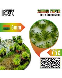 Пучки квітів Green Stuff World: Shrub Tufts 6mm Self-Adhesive - Dark Green