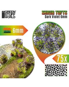 Пучки квітів Green Stuff World: Shrub Tufts 6mm Self-Adhesive - Dark Violet