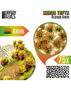 Пучки квітів Green Stuff World: Shrub Tufts 6mm Self-Adhesive - Orange