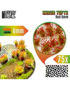 Пучки квітів Green Stuff World: Shrub Tufts 6mm Self-Adhesive - Red
