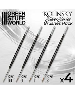 Набір пензликів Green Stuff World: Silver Series Paint Brush Set