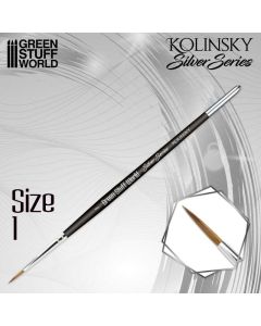 Пензлик Green Stuff World: Silver Series Kolinsky Brush - Size 1