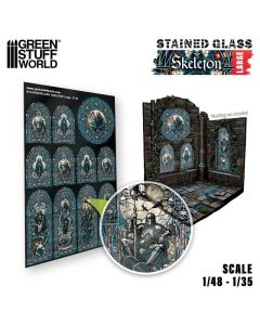 Вітражне скло Green Stuff World: Skeleton Stained Glass - Large