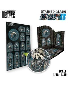 Вітражне скло Green Stuff World: Skeleton Stained Glass - Small