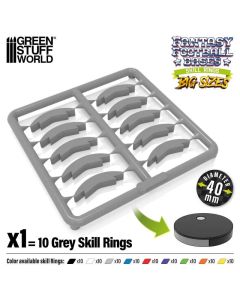 Набір кілець для підставок Green Stuff World: Skill Ring 40mm Grey