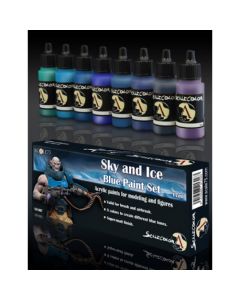 Набір акрилових фарб Scale 75: Scalecolor: Sky and Ice Blue Paint Set (8x17 ml)