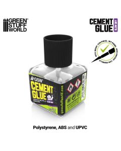 Клей з уповільненим висиханням для пластику Green Stuff World: Slow Cement Glue For Plastics 40ml