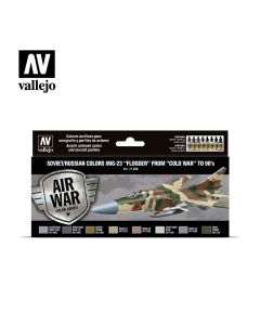 Набір акрилових фарб Vallejo: Model Air: soviet/russian colors MiG-23 “Flogger” from 70’s to 90’s