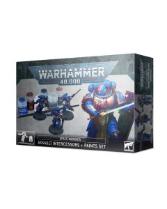 Набір фарб та мініатюр Warhammer 40000 Space Marines Assault Intercessors + Paints Set