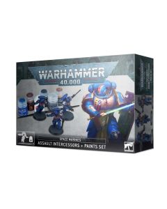 Набір фарб та мініатюр Warhammer 40000 Space Marines: Assault Intercessors + Paints Set