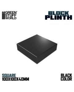 Деревʼяна підставка для мініатюр Green Stuff World: Square Plinth 10x10 cm - Black