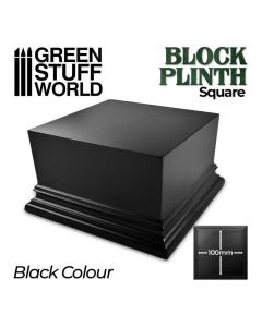 Деревʼяна підставка для мініатюр Green Stuff World: Square Top Display Plinth 10x10cm - Black