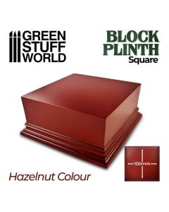 Деревʼяна підставка для мініатюр Green Stuff World: Square Top Display Plinth 10x10cm - Hazelnut Brown