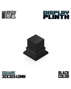 Деревʼяна підставка для мініатюр Green Stuff World: Square Top Display Plinth 3x3 cm - Black