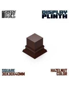 Деревʼяна підставка для мініатюр Green Stuff World: Square Top Display Plinth 3x3 cm - Hazelnut Brown
