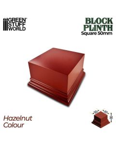 Деревʼяна підставка для мініатюр Green Stuff World: Square Top Display Plinth 5x5 cm - Hazelnut Brown