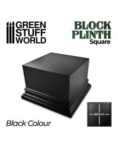 Деревʼяна підставка для мініатюр Green Stuff World: Square Top Display Plinth 8x8 cm - Black