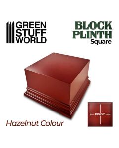 Деревʼяна підставка для мініатюр Green Stuff World: Square Top Display Plinth 8x8 cm - Hazelnut Brown