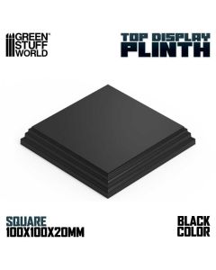 Деревʼяна підставка для мініатюр Green Stuff World: Square Wood Display Bases 10x10 cm - Black