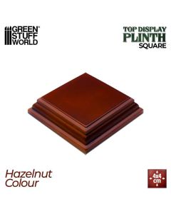 Деревʼяна підставка для мініатюр Green Stuff World: Square Wood display bases 4x4 cm - Hazelnut