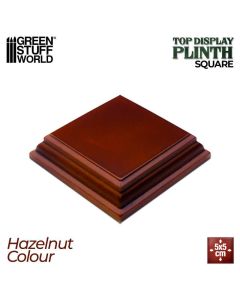 Деревʼяна підставка для мініатюр Green Stuff World: Square Wood display bases 5x5 cm - Hazelnut