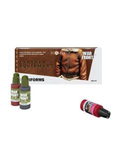 Набір акрилових фарб Scale 75: Warfront: Leather Equipment (8x17 ml)
