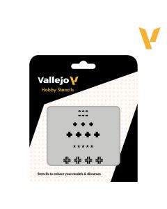 Трафарет Vallejo: Hobby Stencils: Assorted German WWII Tank Markings