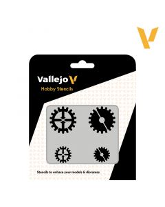 Трафарет Vallejo: Hobby Stencils: Gear Markings