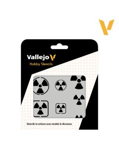 Трафарет Vallejo: Hobby Stencils: Radioactivity Signs