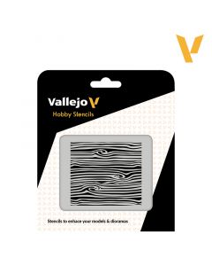 Трафарет Vallejo: Hobby Stencils: Wood Texture Nº2