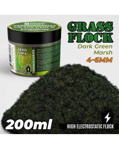 Статична трава (Флок) Green Stuff World: Static Grass Flock 4-6mm - Dark Green Marsh - 200 ml