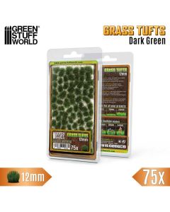 Пучки трави Green Stuff World: Static Grass Tufts 12mm - Dark Green