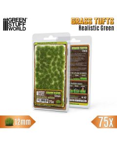 Пучки трави Green Stuff World: Static Grass Tufts 12mm - Realistic Green