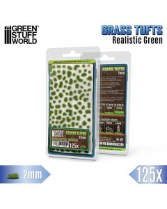Пучки трави Green Stuff World: Static Grass Tufts 2 mm - Realistic Green