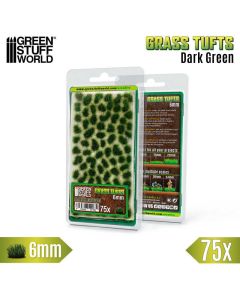 Пучки трави Green Stuff World: Static Grass Tufts 6 mm - Dark Green