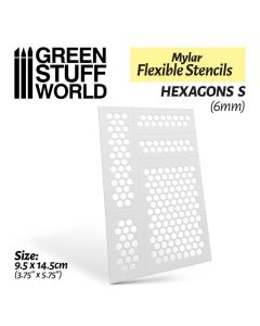 Трафарет Green Stuff World: Flexible Stencils - Hexagons S (6mm)