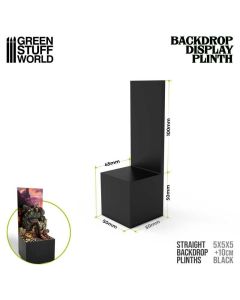 Деревʼяна підставка для мініатюр Green Stuff World: Straight Backdrop Plinths 5x5x5cm Black