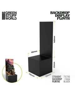 Деревʼяна підставка для мініатюр Green Stuff World: Straight Backdrop Plinths 7x7x6cm Black