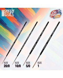Набір пензликів Green Stuff World: Synthetic Cel Shading Brushes Pack x4