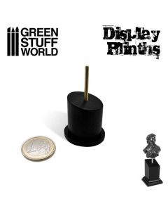 Деревʼяна підставка для бюстів Green Stuff World: Tapered Round Bust Plinth 2,5x2,5cm Black