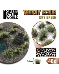 Пучки трави Green Stuff World: Thorny Scrubs - Dry Green 14mm