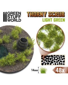 Пучки трави Green Stuff World: Thorny Scrubs - Light Green 14mm