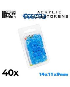 Набір акрилових жетонів Green Stuff World: Tokens - Light Blue Stones