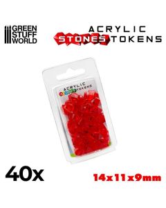 Набір акрилових жетонів Green Stuff World: Tokens - Red Stones