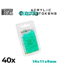 Набір акрилових жетонів Green Stuff World: Tokens - Turquoise Stones