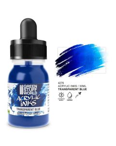 Акрилове чорнило Green Stuff World Acrylic Inks: Transparent Ink: Blue (30ml)