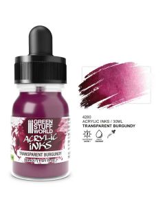 Акрилове чорнило Green Stuff World Acrylic Inks: Transparent Ink: Burgundy (30ml)