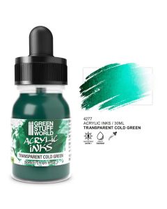 Акрилове чорнило Green Stuff World Acrylic Inks: Transparent Ink: Cold Green (30ml)